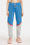 Rosaline Easy Movement Cotton Rich Joggers - Mykonos Blue — thumbnail 1